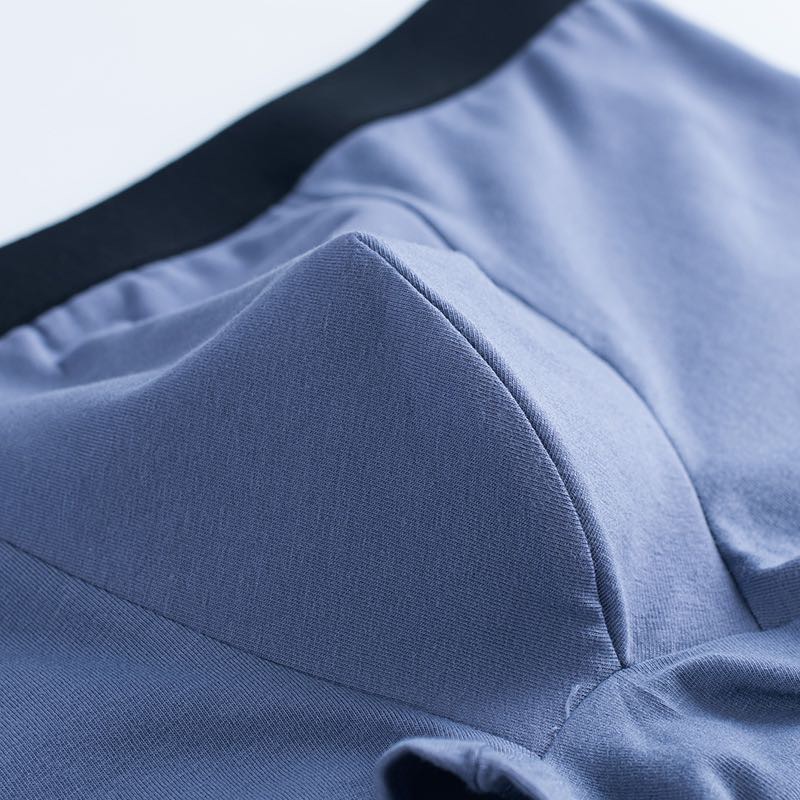 纯色纯棉性感平角裤中腰透气裤头青少年短裤潮男学生四角裤衩细节图