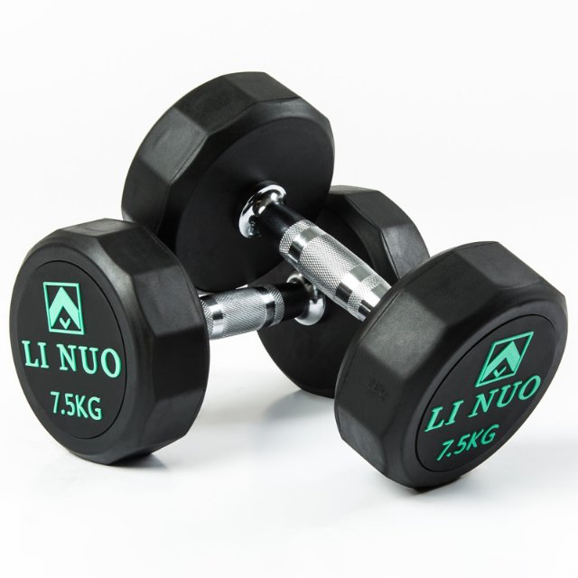 Gym dumbbell set, professional fitness men's dumbbells with rubber coating, home and commercial personal fitness 12-sided dumbbells Specification image
