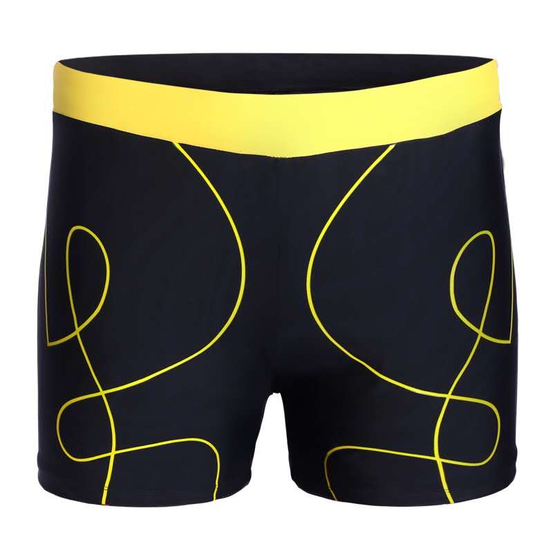 Fashion Printed Swimming Trunks Nylon Fabric Is The Size Of Sapphire Blue Lake Blue Red Yellow Slim Sports Loose Specification drawing