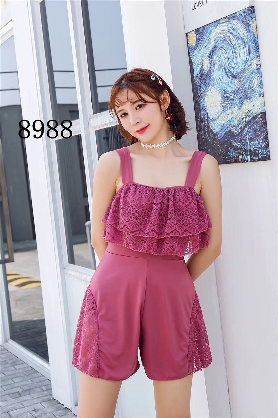 Model No. 89880 Swimsuit Milk Silk Without Steel Bean Paste Color Orange Black details Picture