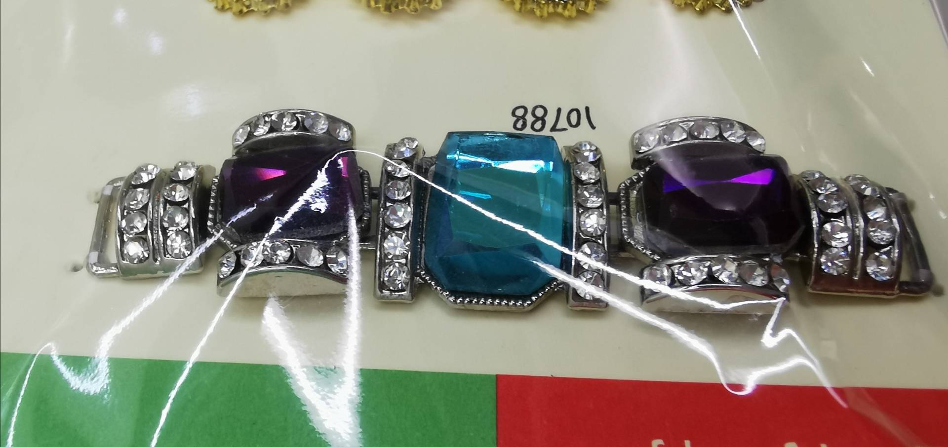 10788# White Square Diamond Alloy Electroplated Buckle Clothing Accessories Shoe And Hat Buckle Alloy Buckle details Picture