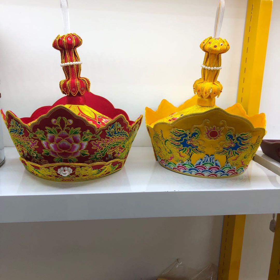 佛教用品绣品僧服五佛帽冠手工毗卢帽