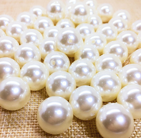 Abs Imitation Pearl Non-Porous Solid Environmental Protection Loose Beads 8-18Mmdiy Handmade Wedding Plastic Pearl Jewelry Accessories