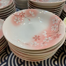 日本进口日本制美浓烧白瓷盛樱系列白磁やよい桜
