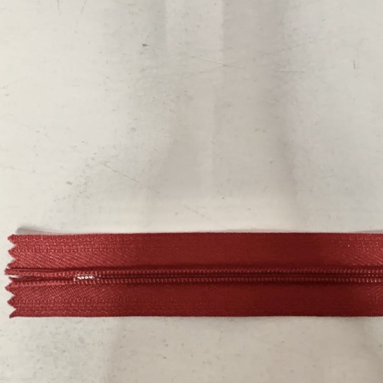 Pants zipper accessories Nylon zipper closed short pull lock clothes pocket men's trousers front zipper red zipper details Picture