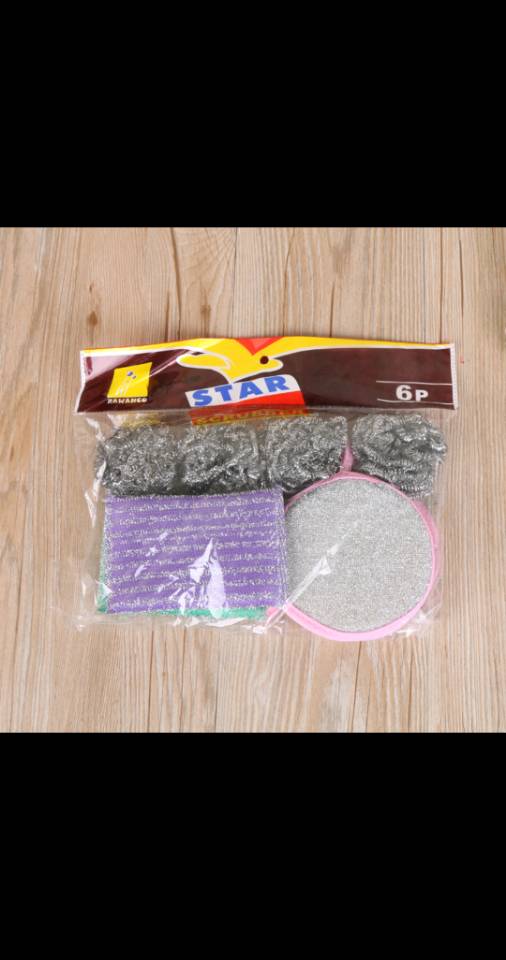 厂家直销清洁工具清洁球套装钢丝球海绵洗涮大王