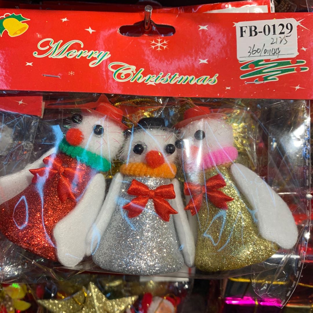 圣诞节装饰品雪人挂饰摆件礼物礼品圣诞树挂件图