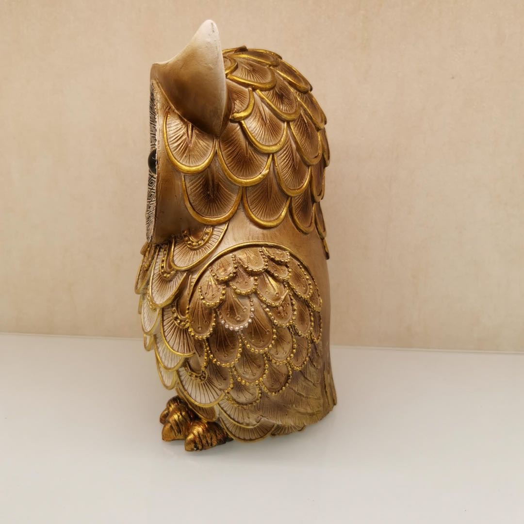 新款独特家居装饰礼品摆件：仿真大眼猫头鹰产品图