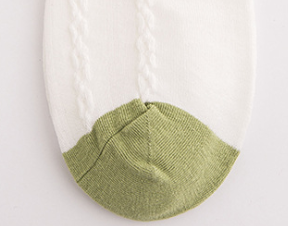 新款女夏季牛油果绿色系短袜白色薄款日系学院风休闲百搭女士船袜细节图