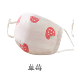 Strawberry floral cartoon animal logo baby mask for girls and boys, pure cotton special adult gauze for girls and infants, breathable and washable. [Exclusive for foreign trade] Civilian, civilian, civilian