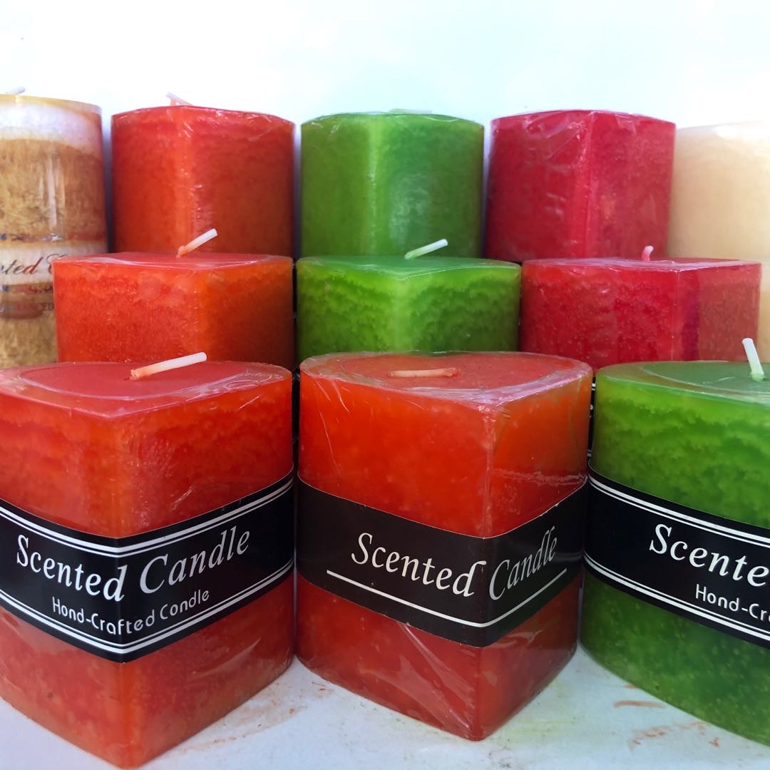 Pure color heart multicolor Christmas scented candles creative candles with hand decorations thumbnail
