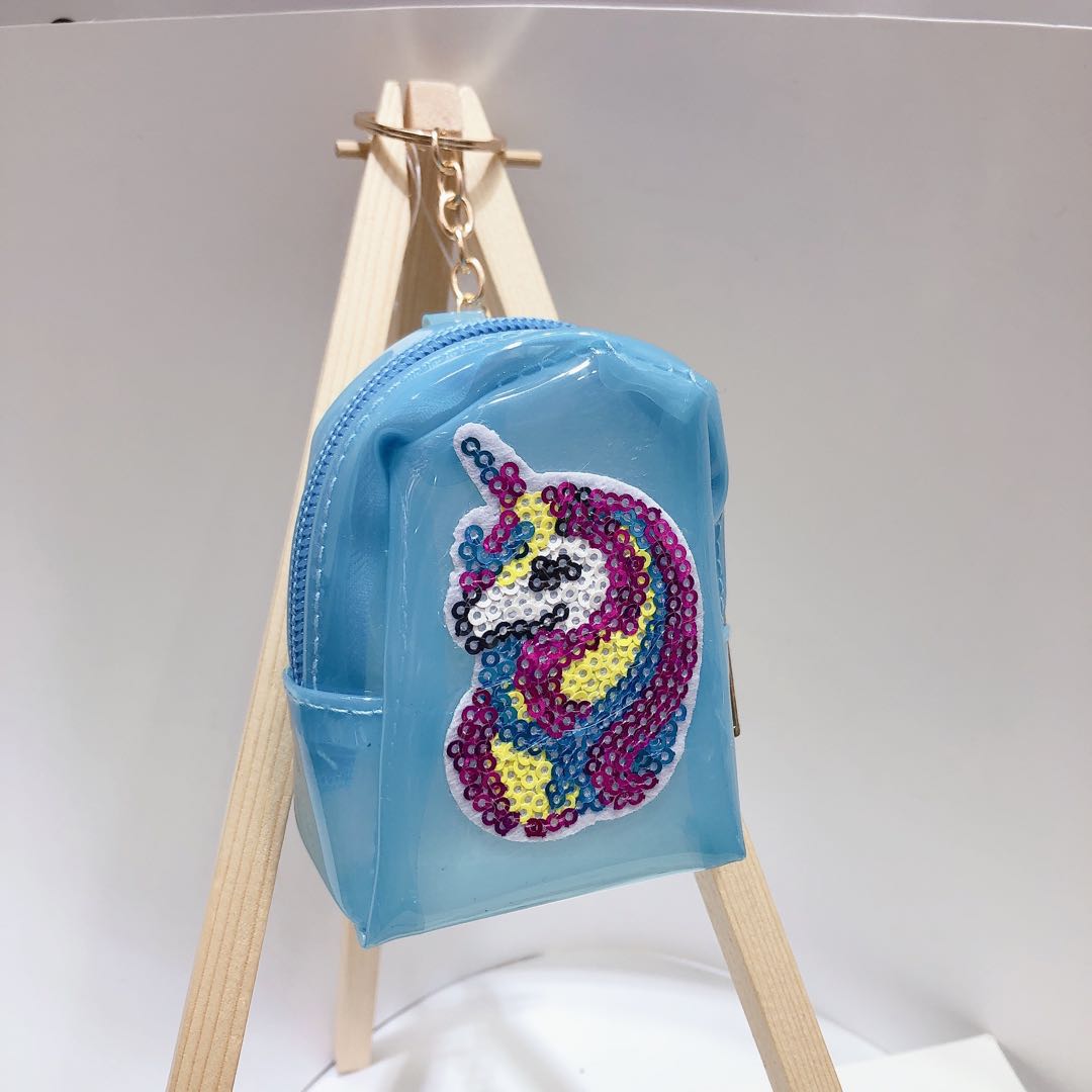 Candy-colored unicorn mini zero Purse thumbnail
