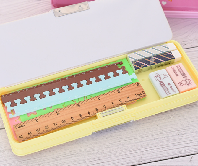 Plastic Double Sharpener Pencil Case Specification drawing