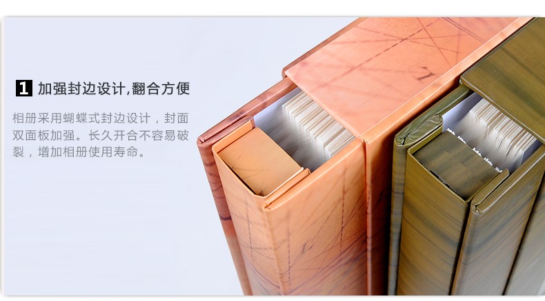 Yong Jin Gift Box Pasted 12-Inch Photo Album Home Album Box Retro Creative Self-Adhesive 40P80 Large Capacity Photo Album Specification drawing