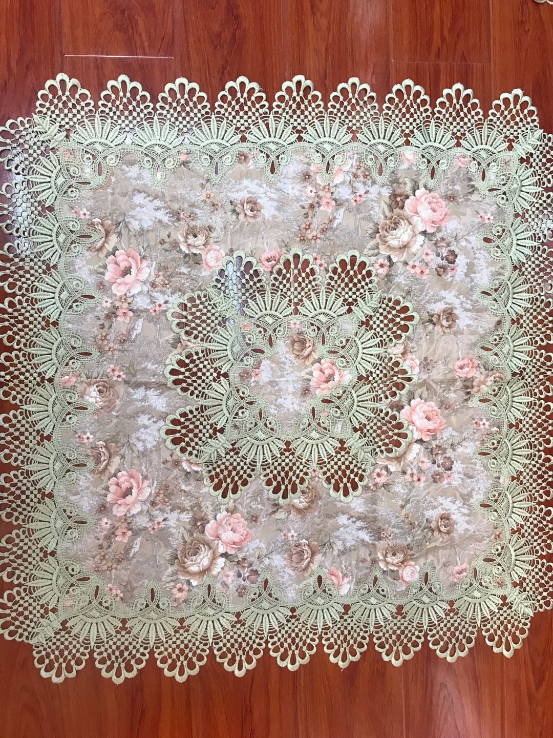 欧式彩色电脑绣花精编蕾丝花边桌布餐桌垫布艺