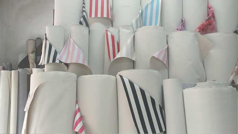 Factory direct sales with large striped pattern leather in stock details Picture