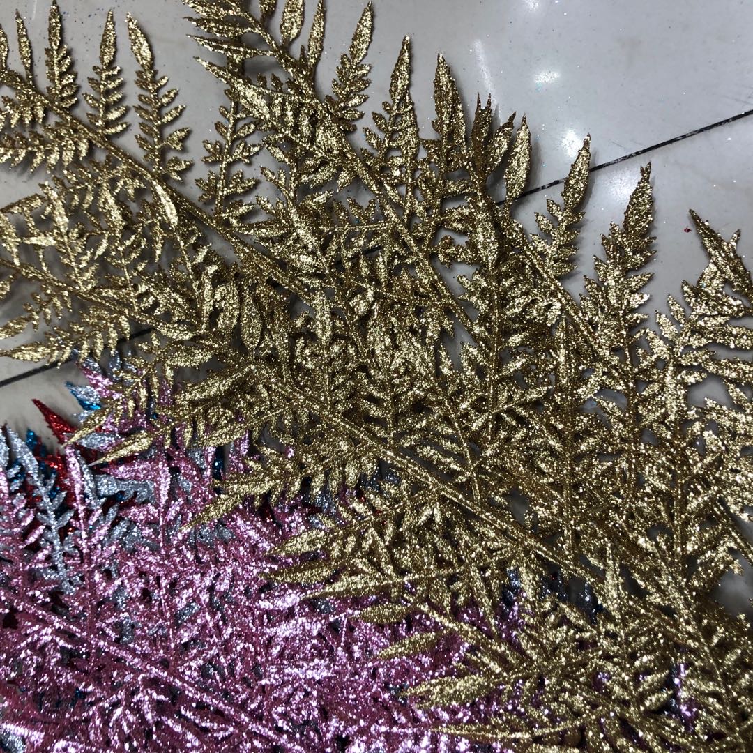 Floral arrangements for the living room with gold powder artificial plants details Picture