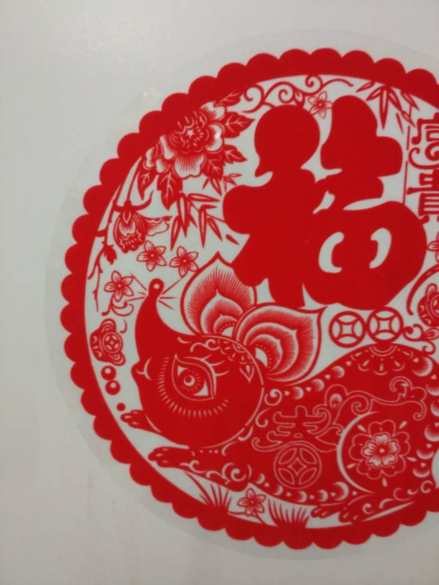 Flocked paper-cut window decorations, zodiac "Fu" character stickers, Spring Festival decorative stickers, festival supplies, folk custom supplies 5 Specification image