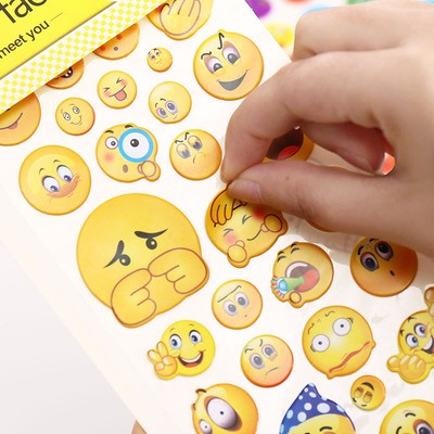 创意qq表情包贴纸 可爱卡通DIY手账本装饰贴纸日记儿童奖励贴画细节图