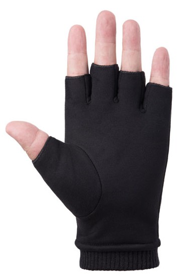Half-finger gloves for men's autumn and winter warmth with fleece, thin student driving five-finger outdoor half-exposed finger writing gloves