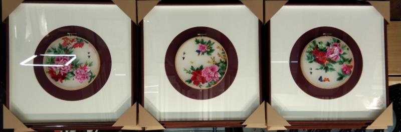 高档大气上档次手工刺绣画红木相框纯手工刺绣画国风