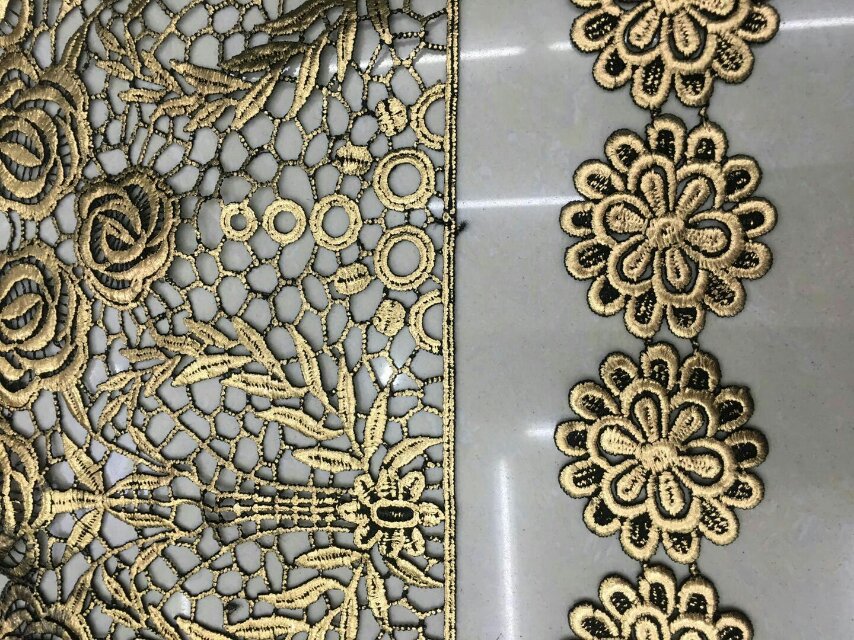 广东刺绣水溶花边服装辅料花边批发花边锦纶花边