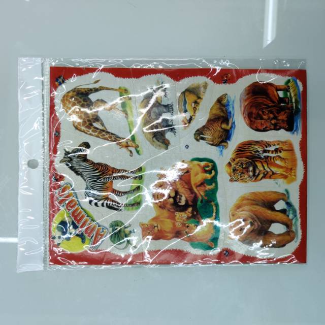 趣味贴纸动物图案标签贴贴纸反复使用贴纸