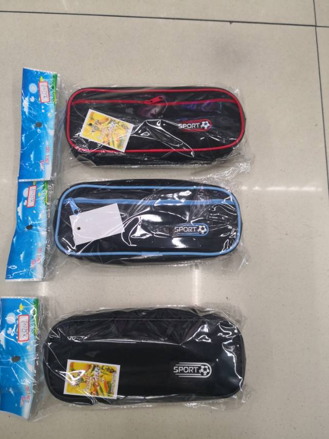 简约文具盒笔袋文具袋涤纶双拉链笔袋产品图