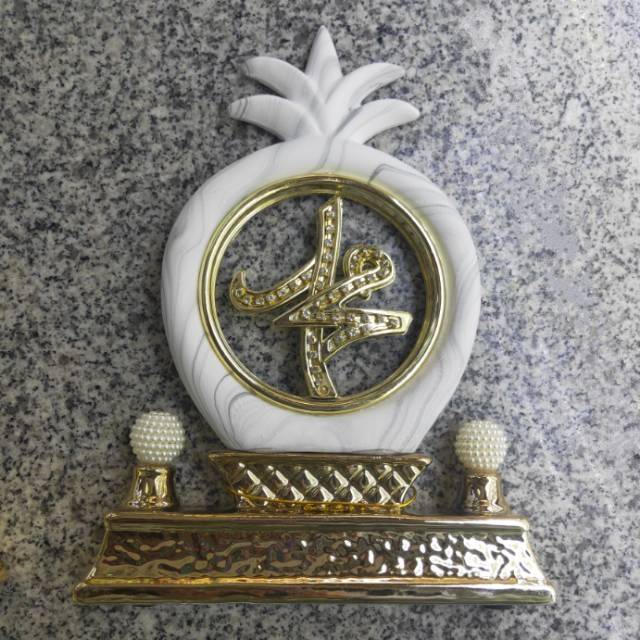 厂家直销 电镀陶瓷 菠萝摆件 客厅玄关卧室书房展示柜摆件产品图