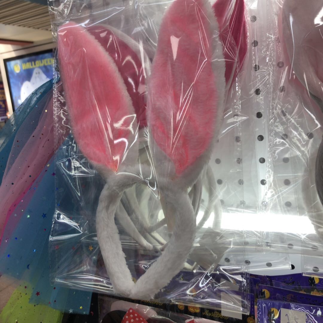 林志玲同款发箍防滑毛绒大兔耳朵头箍蝴蝶结压发卖萌头饰成人女细节图