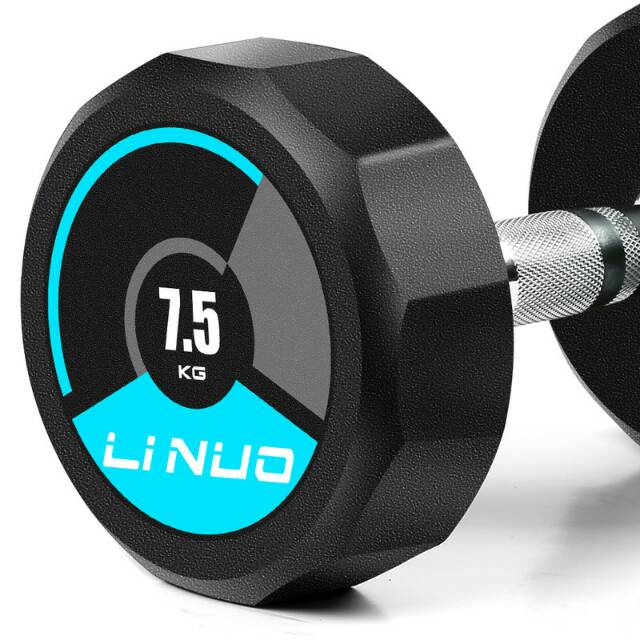 Linuo Gym dumbbells for men, 12-corner rubber-coated dumbbells, commercial fitness equipment, professional fixed dumbbells Specification image