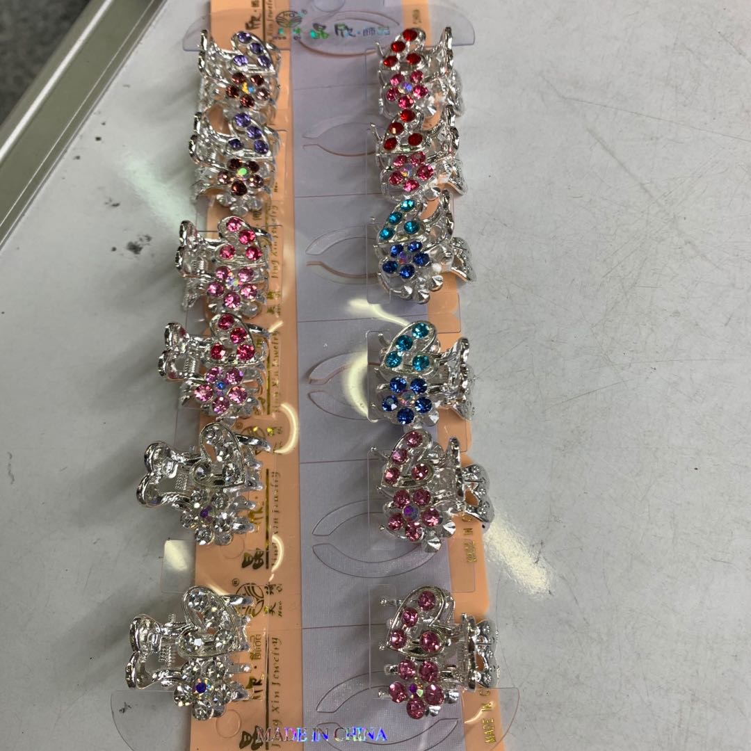 Diamond-set hair clip rhinrhine-set hair clip cute kids wholesale