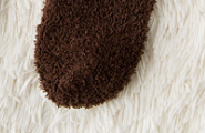 冬季保暖珊瑚绒成人半边绒地板袜加厚男袜纯色睡眠袜中筒毛巾袜子细节图