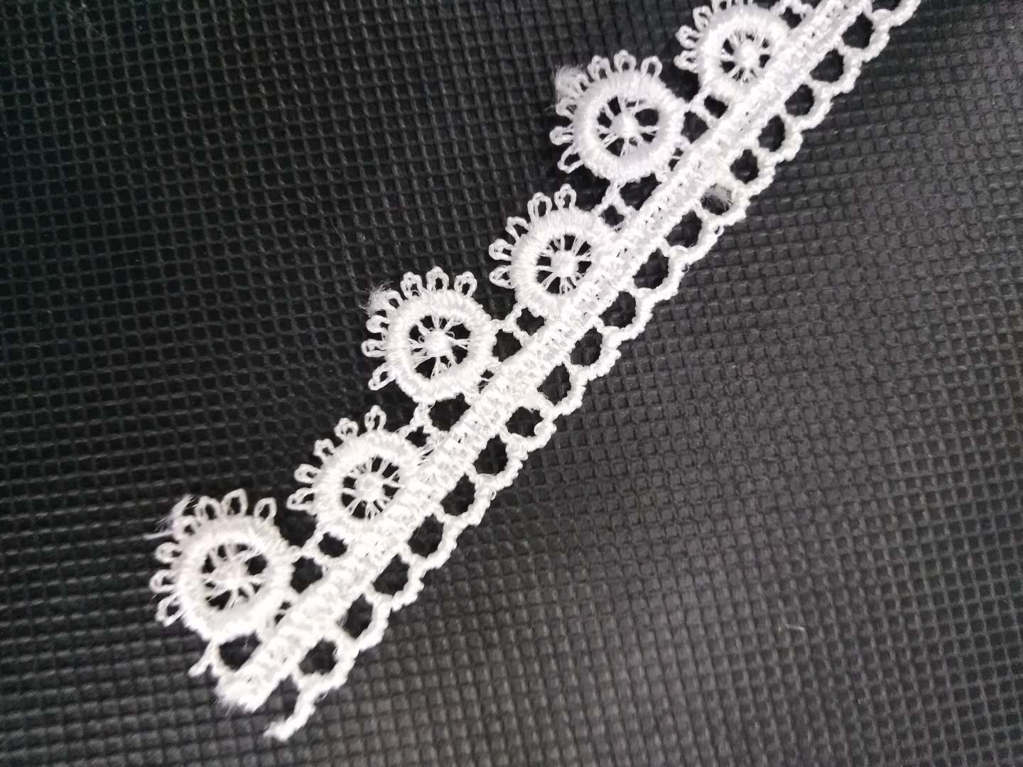 Wholesale of Wenzhou polyester filament lace, water-soluble embroidery lace, clothing, curtains, home soft decoration lace Specification image