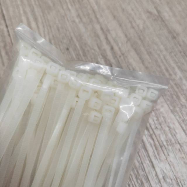 4*300mm nylon cable ties with an actual width of 3.6mm, 100 pieces are attached with hanging clips Specification image