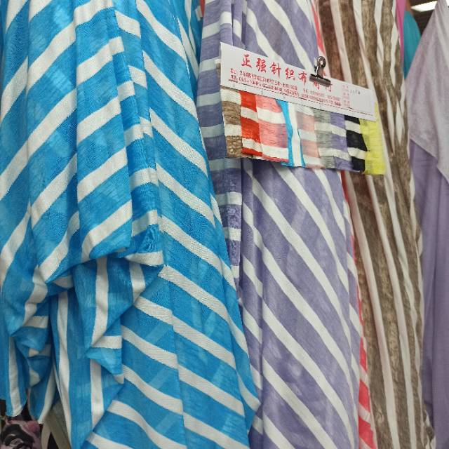 Hoodie Large Cloth 320G Cotton Polyester Striped Knitted Fabric