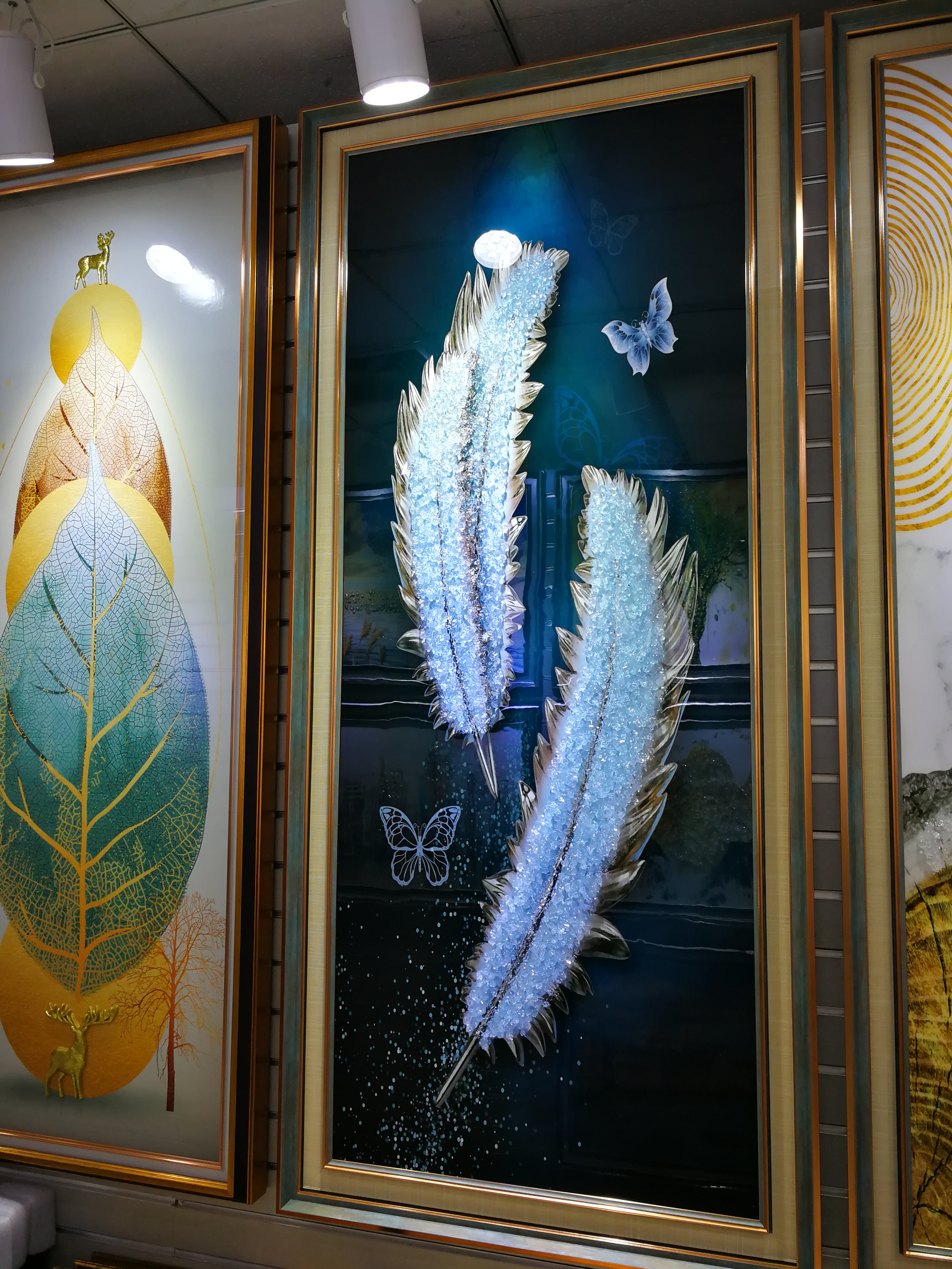 Jin Zheng Frame Painting Family Crystal Stone Ps Border Modern Decorative Painting full figure