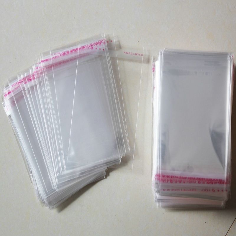 透明空白饰品包装opp自封袋不干胶自粘袋无印刷厂家批发一捆细节图