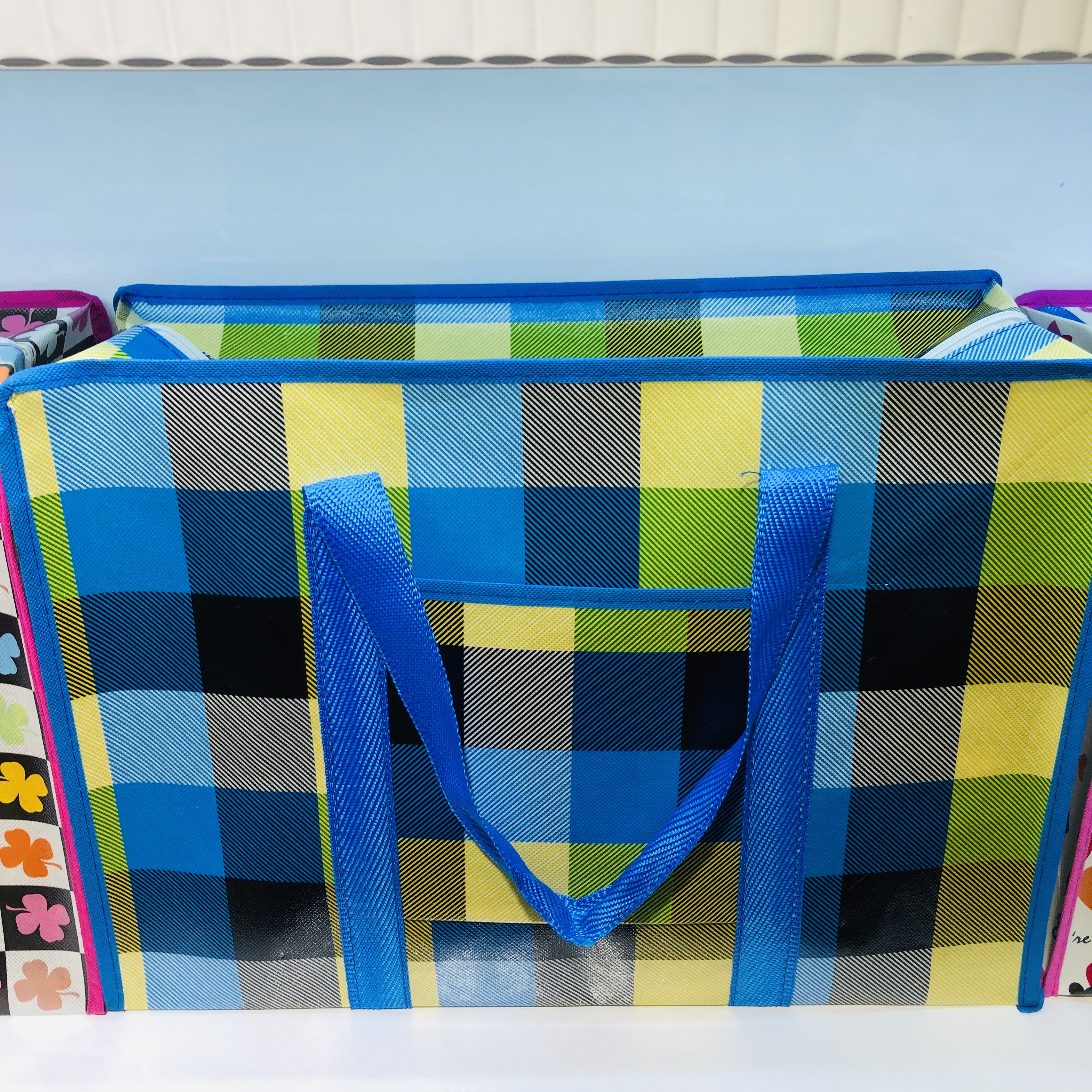Woven bags, moving packing bags, canvas hand-held large-capacity snake skin bags, luggage waterproof thickened extra-large storage bags