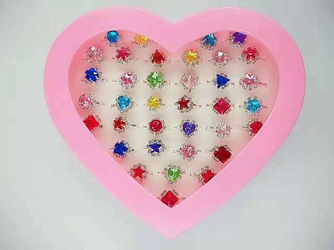 Children's ring imitation Diamond Princess ring alloy jewelry acrylic jewelry children's toy