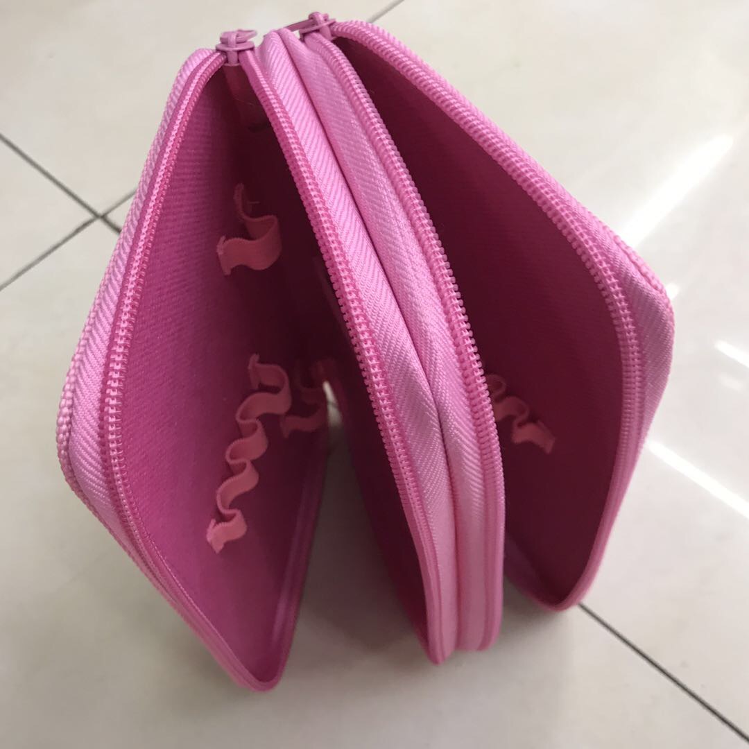 A multi-functional three-layer large-capacity creative student zipper pencil case, stationery box, stationery bag, and designer's pen case details Picture