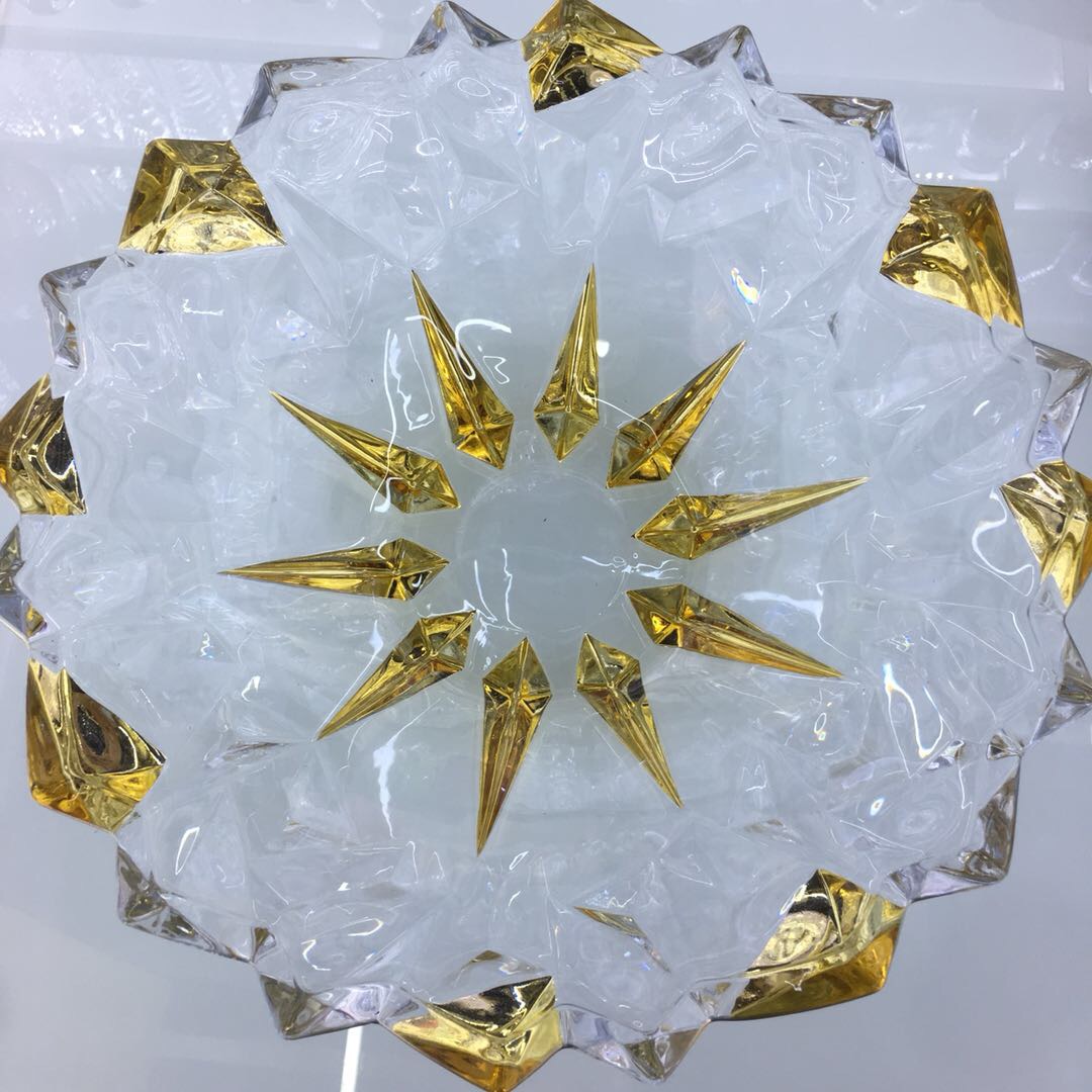 Glass print lace fruit bowl candy plate factory direct sale thumbnail