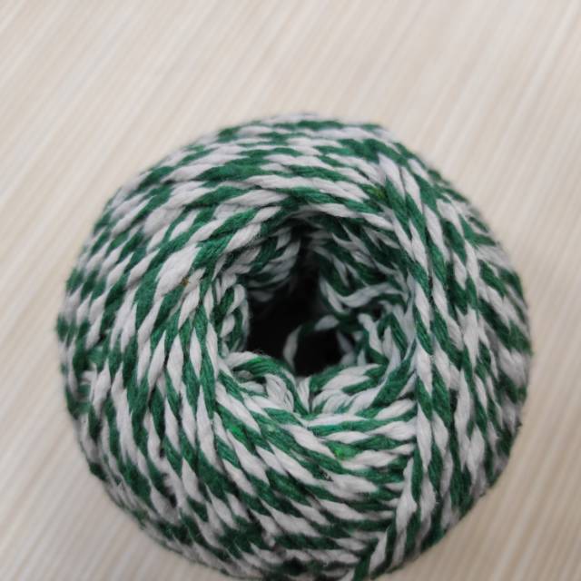 工厂直销绿白亮色拼接绳创意手工编织绳子装饰diy细毛线团产品图