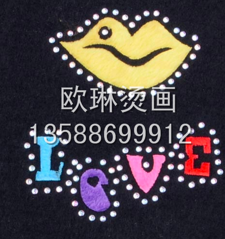 Love Pattern Hot Tear Hot Drawing Hot Drawing Wholesale Custom Jeans Clothes Shoes Bag Specification drawing