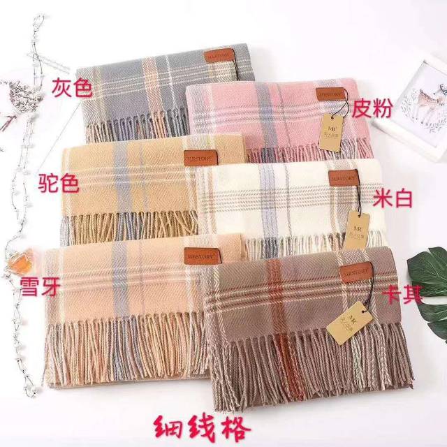 Explosive plaid scarf large plaid fashion scarf imitation cashmere scarf shawl thumbnail