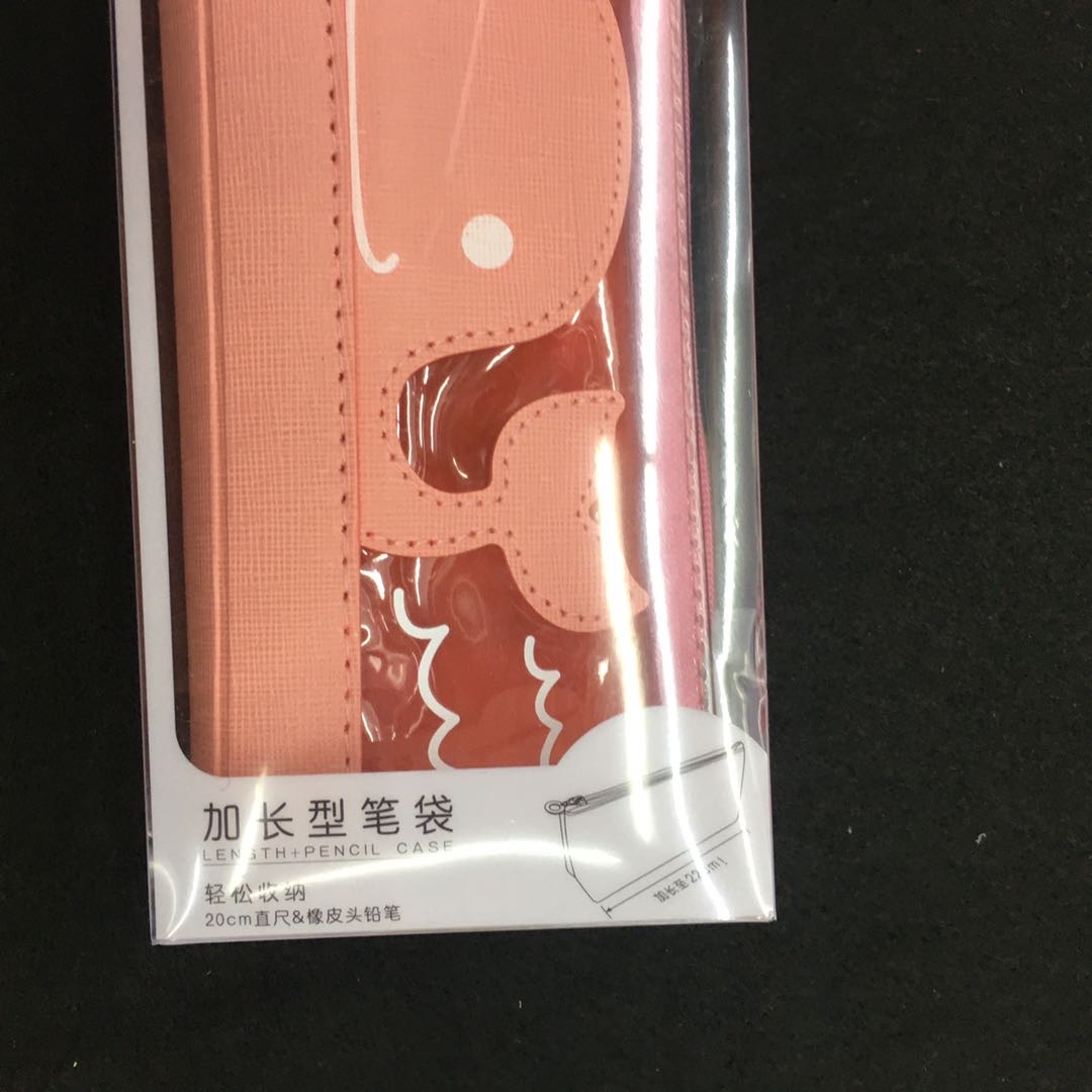 B074PU笔袋小清新学生简约笔袋大容量男女学生用铅笔袋PU防水文具盒笔包细节图