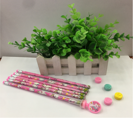 Children's Cartoon Pencil And Pencil Cover Seal Set details Picture