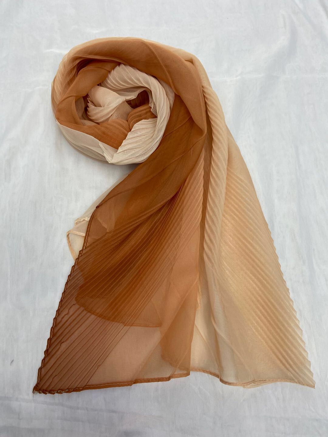 South Korea Dongdaemun For Women Imitated Silk Gradient Crepe Scarf