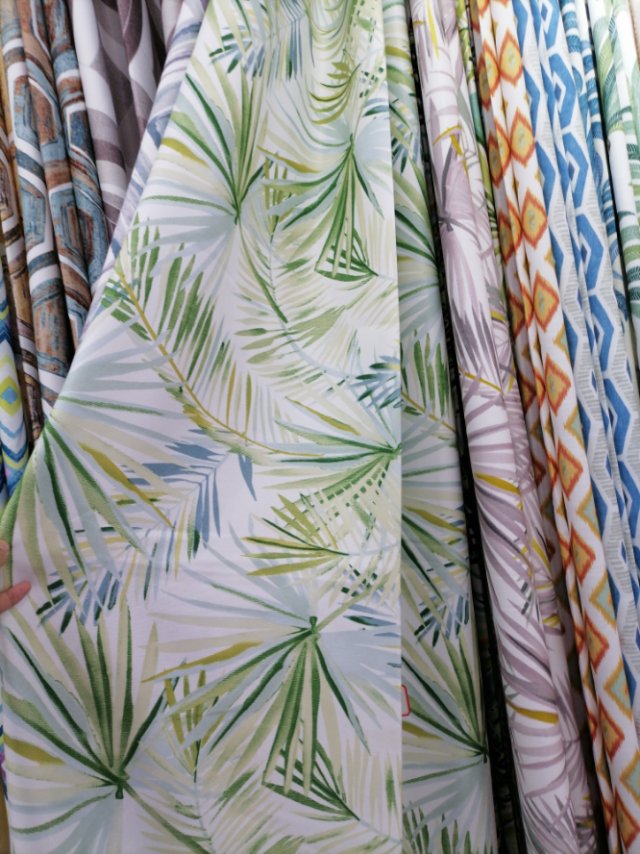 Solid color curtain fabric with linen printing, simple style living room customization, heat insulation and sunshade, rental bedroom