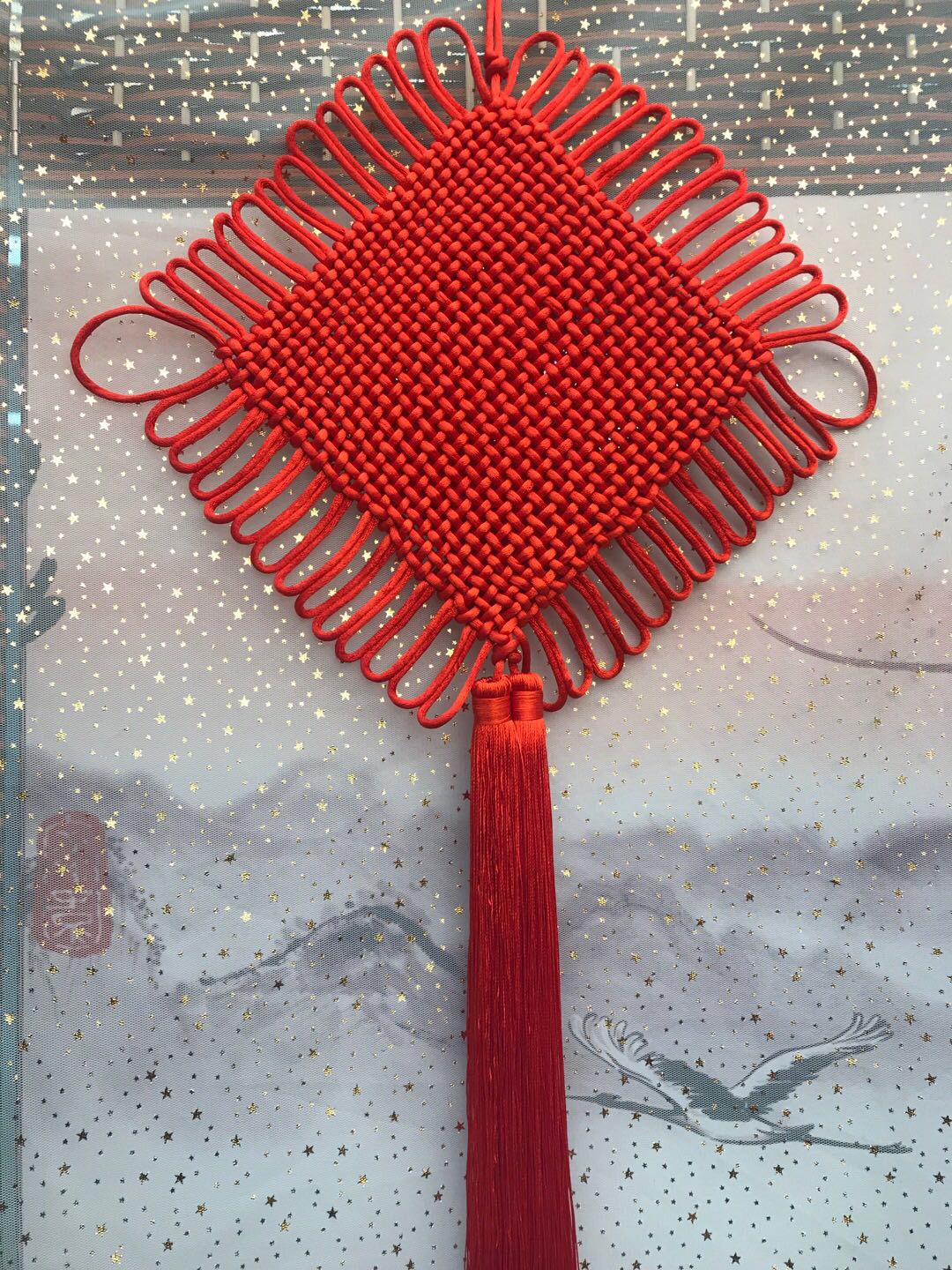 Five Blessings hand-woven Chinese knot pendants, wedding and festival celebration items, wedding and festival celebration items, moving into a new home Specification image